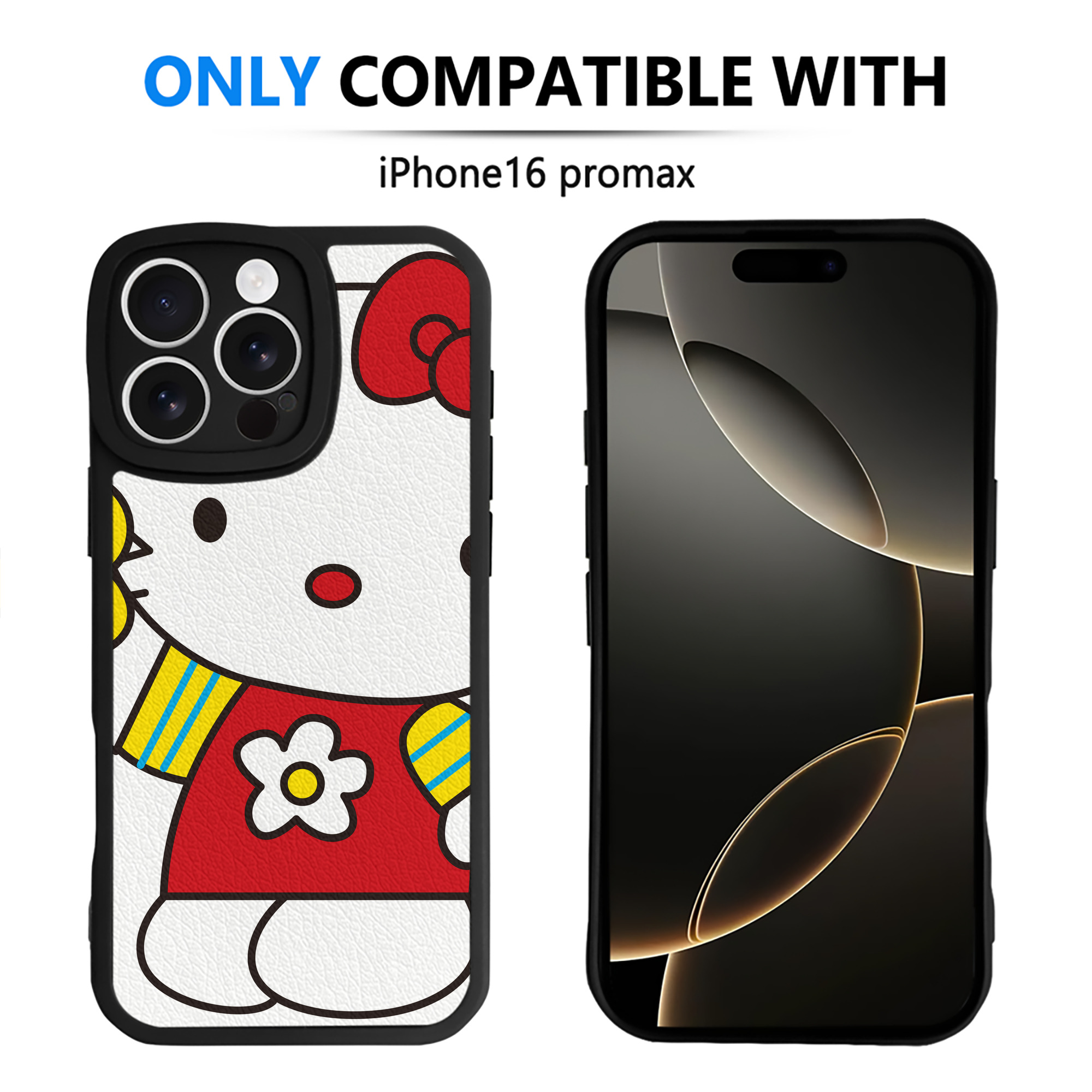 （画像用） Hello Kitty ハローキティ 【iPhone 16シリーズ対応】シリコンスマホケース（レザー調） 材質：シリコン